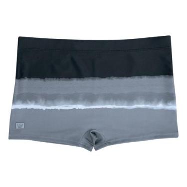 Imagem de Sunga Boxer Estampada Hang Loose, Preto, Cinza, GG