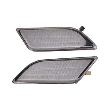 Imagem de Luz de marcador lateral LED para-choque dianteiro luzes laterais acessórios de substituição para W204 C250 C300 C350 C63 AMG 2012 2013 2014 versão dos EUA (preto)