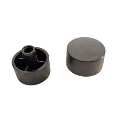 Imagem de Knob Botão Genérico Plástico Preto 2,5 X 2,2 (10 Unids) Preto