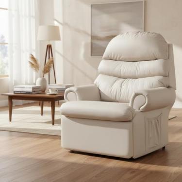 Imagem de Poltrona para Estética Reclinável Top Sofas em Corino Preto Do Papai Sala Quarto Descanso Top Sofas