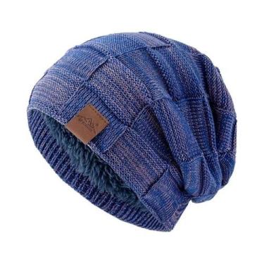 Imagem de Gorro Feminino Multicolorido De Inverno Quente E Moderno Em Tricô Esti