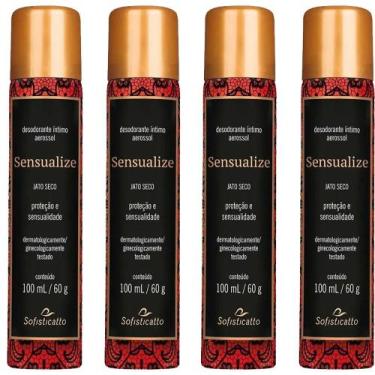 Imagem de Kit 4 Atacado Desodorante Íntimo Feminino Sensualize Sedução - Sofisti