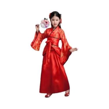 Imagem de Kimono Yukata Tradicional Chinês E Japonês Para Meninas, Fantasia Para
