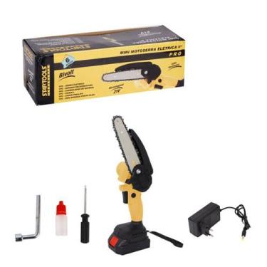 Imagem de Mini Motosserra Elétrica 6'' Com Bateria Recarregável Bivolt - STARTOO
