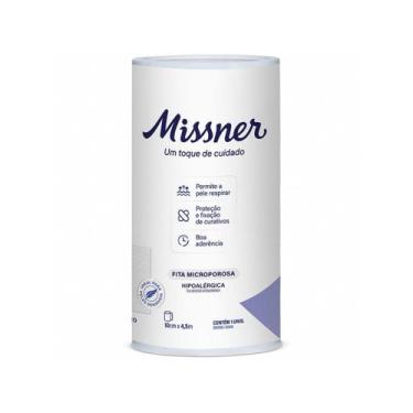 Imagem de Fita Microporosa Hipoalérgica Branca 10 cm x 4,5 m (MISSNER)