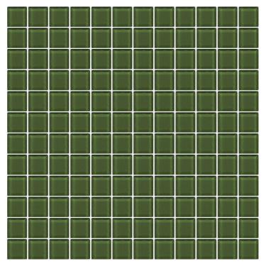 Imagem de Pastilha De Vidro Crystal Verde Militar 2x2 Placa 30x30cm - Pgcvm