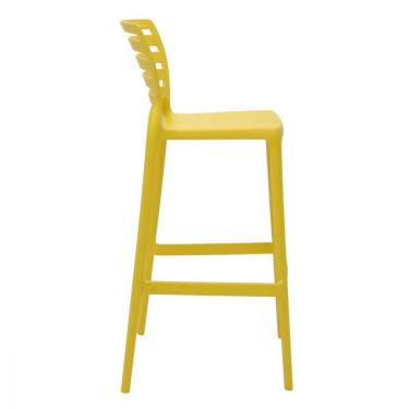 Imagem de Banqueta Bar Amarela Em Polipropileno e Fibra Tramontina 