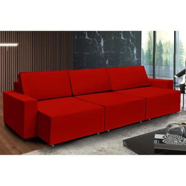 Imagem de Sofá Dallas 3.70m Retrátil - Vermelho