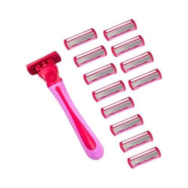 Imagem de Aparelho De Barbear Manual Feminino Com Lâmina De 6 Camadas Para Perna