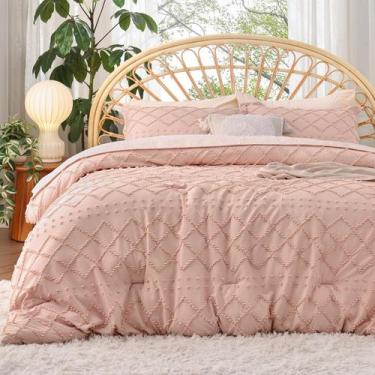 Imagem de Juego de Edredón Oversized Queen Bedsure Coral Rosa 3 Piezas