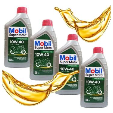 Imagem de Óleo 10W40 Mobil Semi Sintético Motor 4 Tempos 4 Unidades