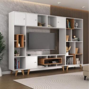 Imagem de Estante Home para Tv até 65 Polegadas 181cmx274cm com 4 Portas Eleganc
