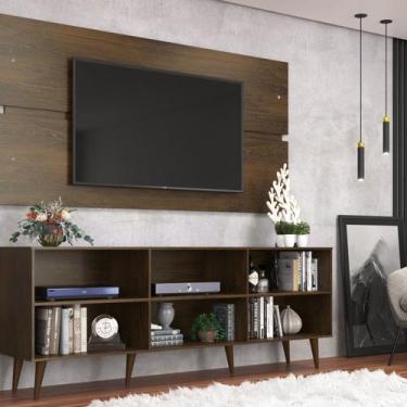 Imagem de Rack Estante Grande Painel para Tv até 55 Polegadas 158cmx180cm com Pé