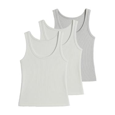 Imagem de Kit com 3 Blusas Feminina Regata Hering N1te-Feminino