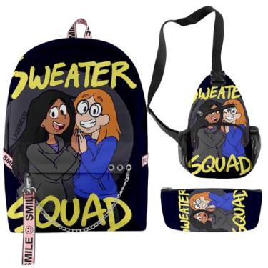 Imagem de Conjunto de mochilas escolares Illymations Cartoon Kids, 3 unidades - 