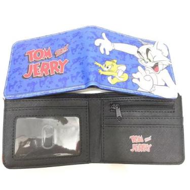 Imagem de Carteira Jerrys Anime Characters Slim Bifold em couro PU - Yiweisai