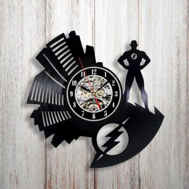 Imagem de Relógio de parede pisca disco de vinil de anime masculino de 30 cm - y