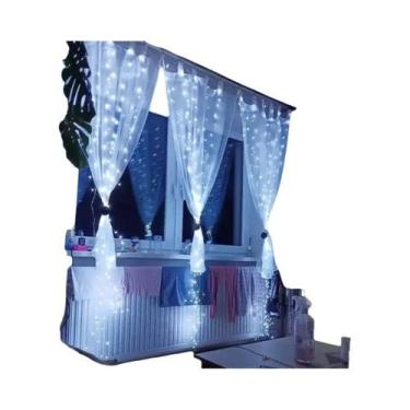 Imagem de Luzes De Cortina LED Com Controle Remoto USB, 8 Modos, Luzes De Fada P