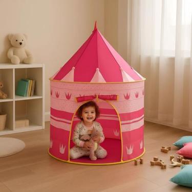 Imagem de Barraca Infantil Castelo Encantado Brinquedo Azul/rosa - DDG, Rosa