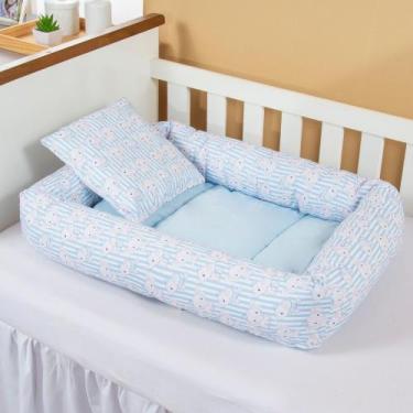 Imagem de Ninho Redutor com Almofada Decorativa para Bebê Menina - Zan Baby, Ele