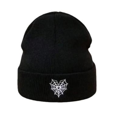Imagem de Gorro De Malha Unissex Quente De Inverno Com Bordado De Caveira, Touca