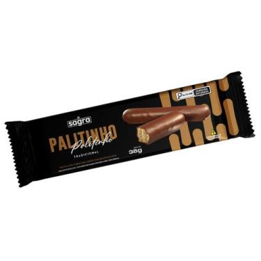Imagem de Palito tradicional cobertura c/ chocolate 38g c/ 10 uni - Glub