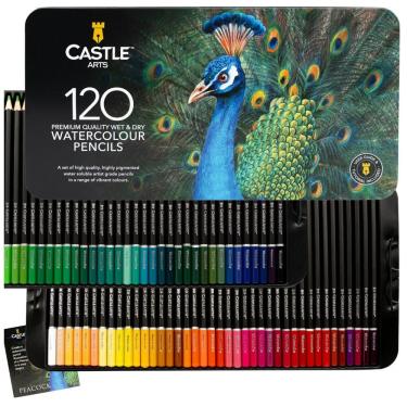 Imagem de Kit Lápis de Cor Profissional com Estojo 120 Peças, Castle Art Supplies