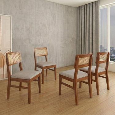 Imagem de Conjunto 4 Cadeiras Madeira Maciça Origem Garapa