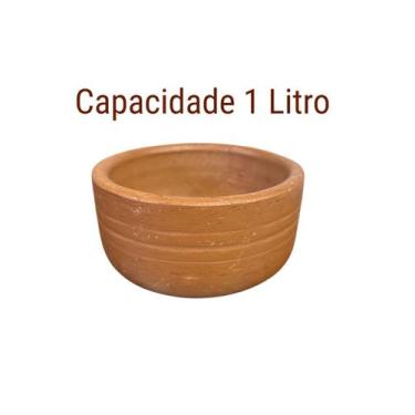 Imagem de Bebedouro barro artesanal envernizado para cães e gatos cerâmica 1L 2L