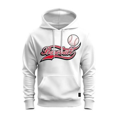 Imagem de Moletom Canguru Blusa De Frio Confortável Estampado Baseball-Unissex