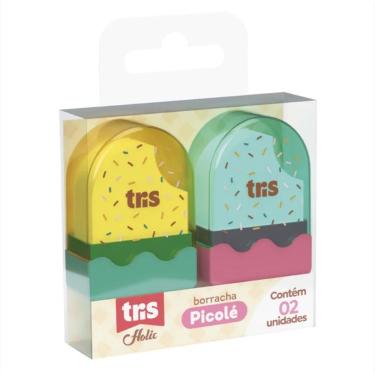 Imagem de Borracha Tris Picolé Holic Fofurices com Textura Macia e Cheirinho de Frutas ECO PVC Nã...