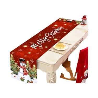 Imagem de Caminho De Mesa Xadrez Buffalo Para Natal, Decoração De Mesa De Natal,