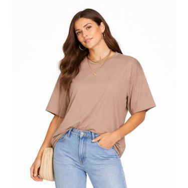 Imagem de Blusa Feminina Com Mangas Amplas Infinita Cor Marrom, G, Marrom