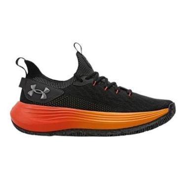 Imagem de Tênis Under Armour Hooper Basquete Preto e Laranja - Masculino 38-Masculino