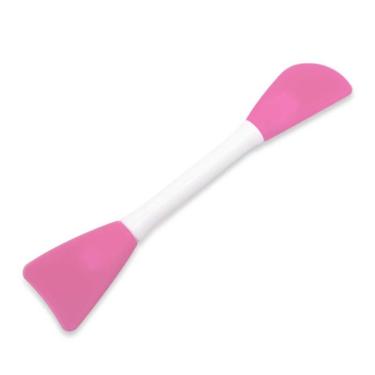Imagem de Espátulas Duplas de Silicone para Maquiagem e Skincare Aplicação de Máscara Facial Argila Rosa Kit 12 Unidades OEM