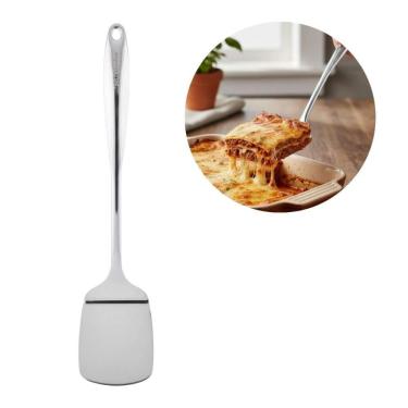 Imagem de Espátula de Cozinha Espátula Aço Inox com Alça Cozinha Premium para Mexer e Virar Alime...