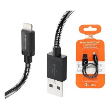 Imagem de Cabo Usb Celular Tipo C / V8 / Iphone Lightning Curto Pequeno 20 Cm Tu