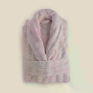Imagem de Roupão Premium Rose Microfibra Rosa - ACASA, G, Rosa
