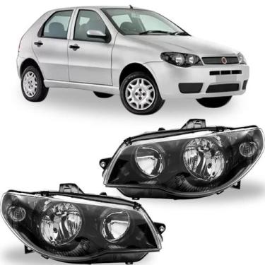 Imagem de Par farol palio g3 2004 05 06 07 08 2015 máscara negra - BBS BIBAS ZEE