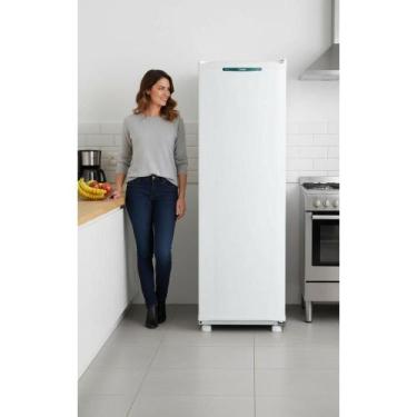 Imagem de Freezer Vertical 142L Slim Branco  Congelamento Rápido e Ga - Congratu