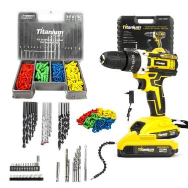 Imagem de Parafusadeira Impacto 21V Brocas Max Drill 300 PCs Titanium - Titanium