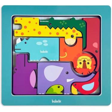 Imagem de Brinquedo Educativo Monte e Empilhe Safari - Babebi 6010