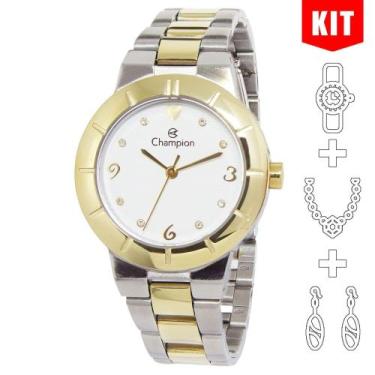 Imagem de Relógio CHAMPION KIT feminino misto strass CH26855E
