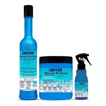 Imagem de Kit Panthenol Coifer 3 Produtos - Banho De Verniz Hidratação - coiffer