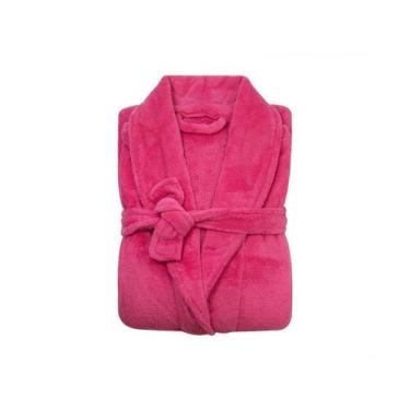 Imagem de Roupão Feminino Aveludado Tamanho M Camesa, Pink