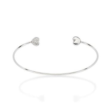 Imagem de Bracelete coração de prata 925 BRANCO 850072 Rommanel, Branco