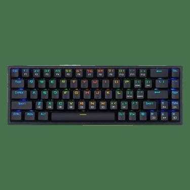 Imagem de Teclado mecanico gamer castor rgb switch blue redragon k631-rgb preto