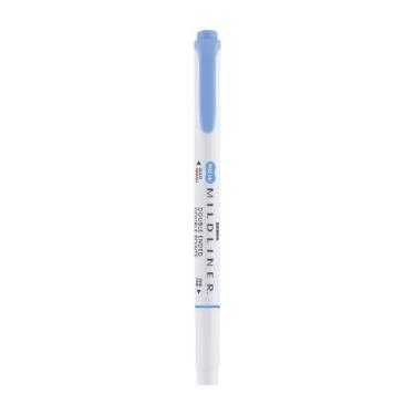 Imagem de Marca-texto Zebra Newpen Mildline Ponta Dupla Dark Blue