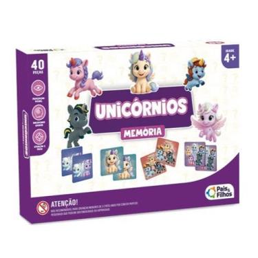 Imagem de Jogo Da Memória Unicórnios 40 Peças Pais E Filhos 4+