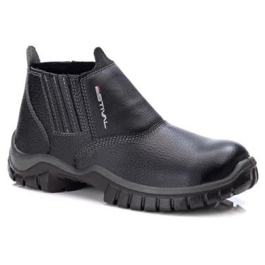 Imagem de Sapato de Segurança Botina Couro Preto Work Estival -WO1001, Preto, 41